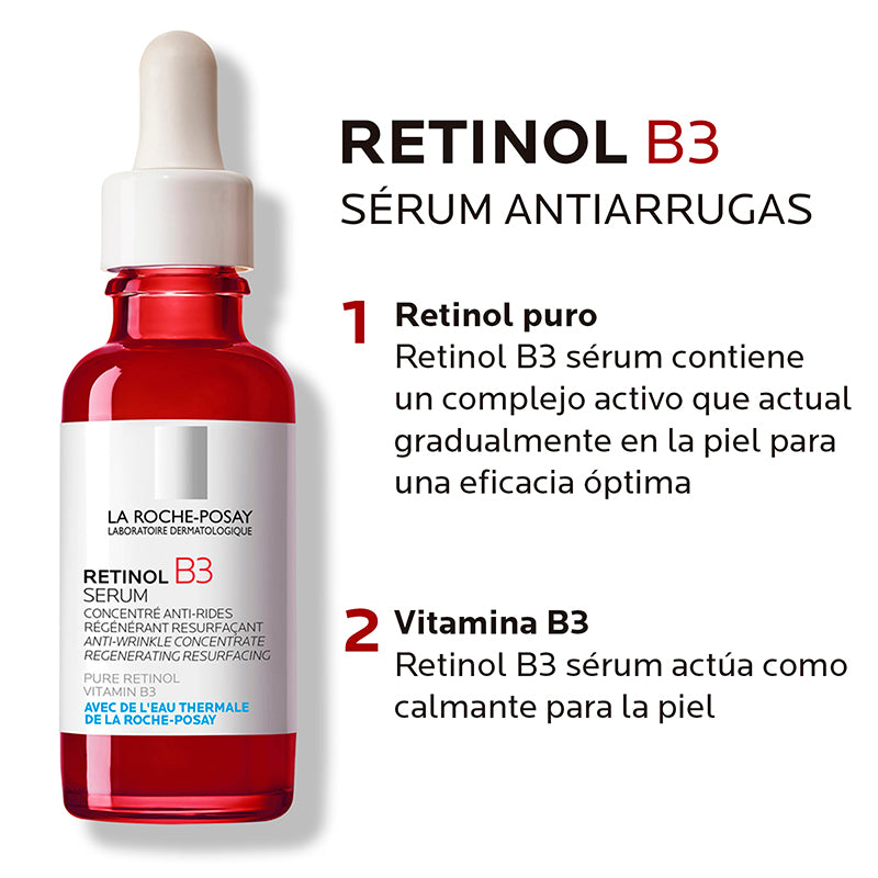 La Roche‑Posay Retinol B3 Serum 30 ml | Tratamiento Antiedad con Vitamina B3 para Piel Sensible