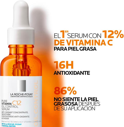 La Roche-Posay Pure Vitamin C12 Serum 30 ml | Sérum Antioxidante Renovador