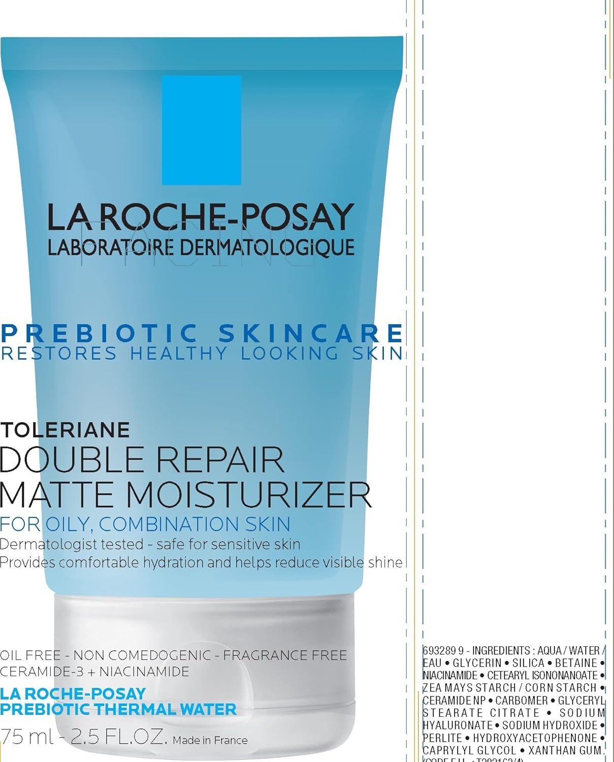 Toleriane Double Repair Matte Moisturizer 100 ml | Hidratante Facial para Piel Sensible y Grasa