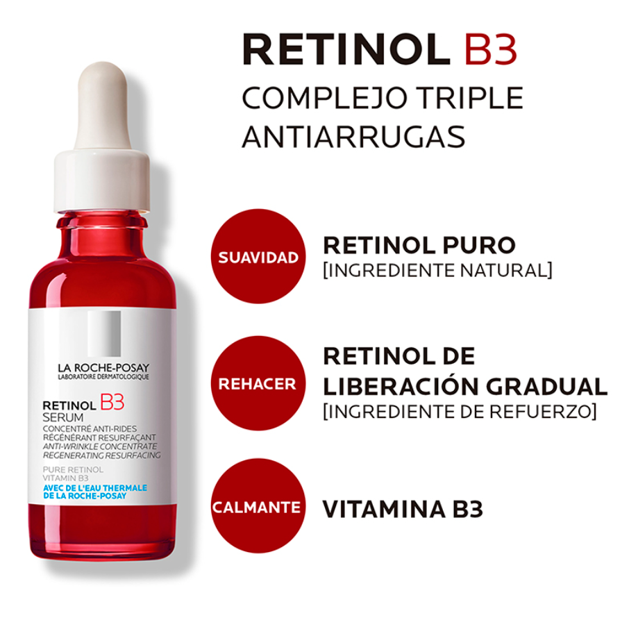 La Roche‑Posay Retinol B3 Serum 30 ml | Tratamiento Antiedad con Vitamina B3 para Piel Sensible